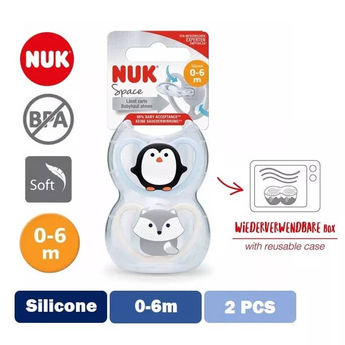 NUK Space Silicone Soother Orthodontic Size 0-6m