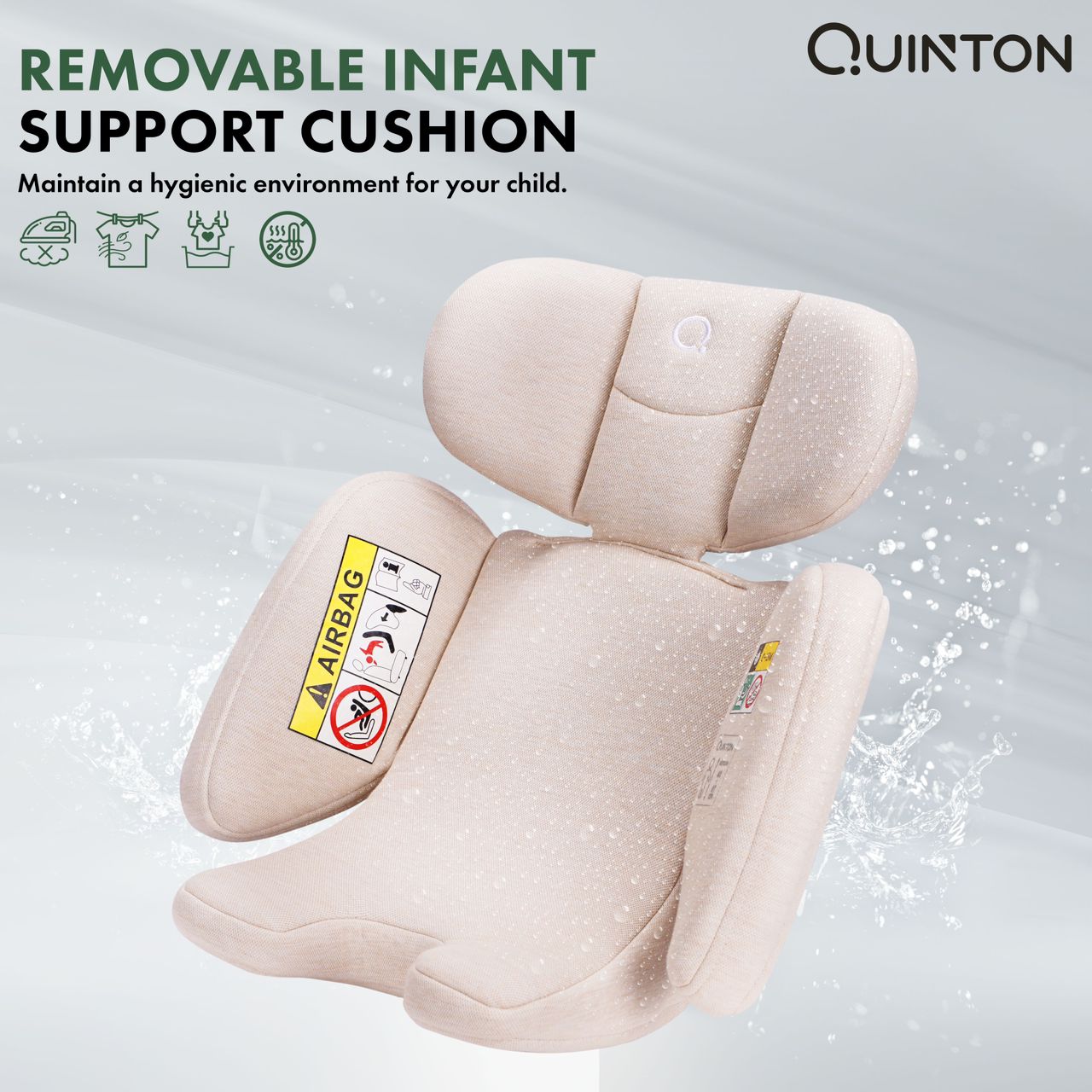 Quinton Coxy 360 Car Seat Cream White/Black/Navy Blue