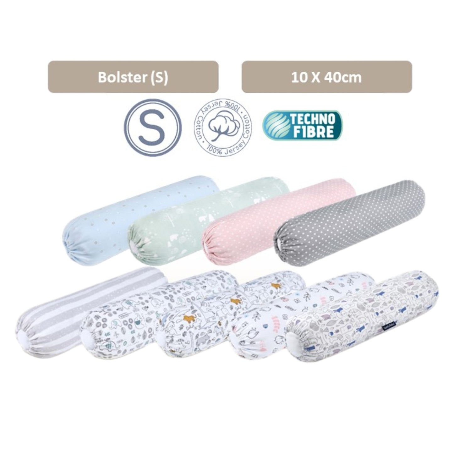 Comfy Living Baby Bolster (10 x 40cm) S Size