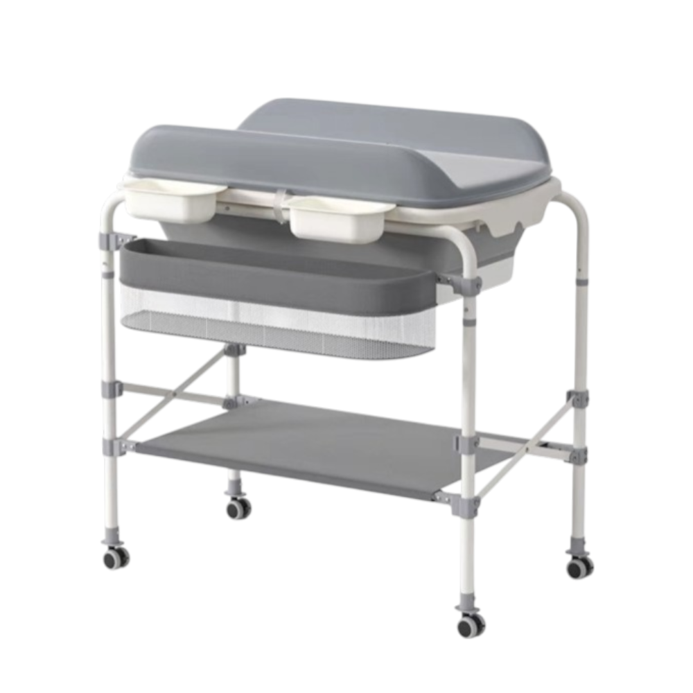 Multi-Functional Infant Bathtub Standing Diaper Changing Caring Station Desk Table