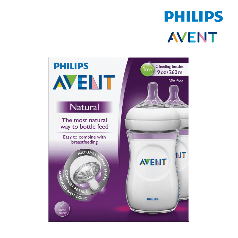 Philips Avent Natural Bottle Natural 2.0 (Twin Pack) 4oz/9oz/11oz