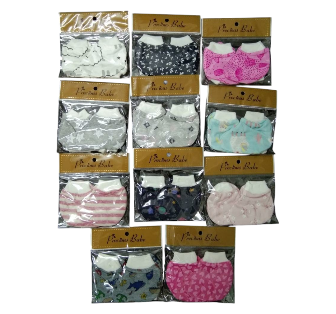 Newborn Baby Mittens & Booties Set (Pick Randomly)