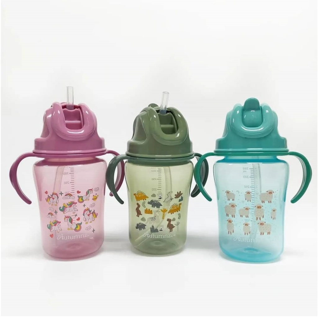 Autumnz Flip Top Straw Bottle With Handle 350ml/12oz