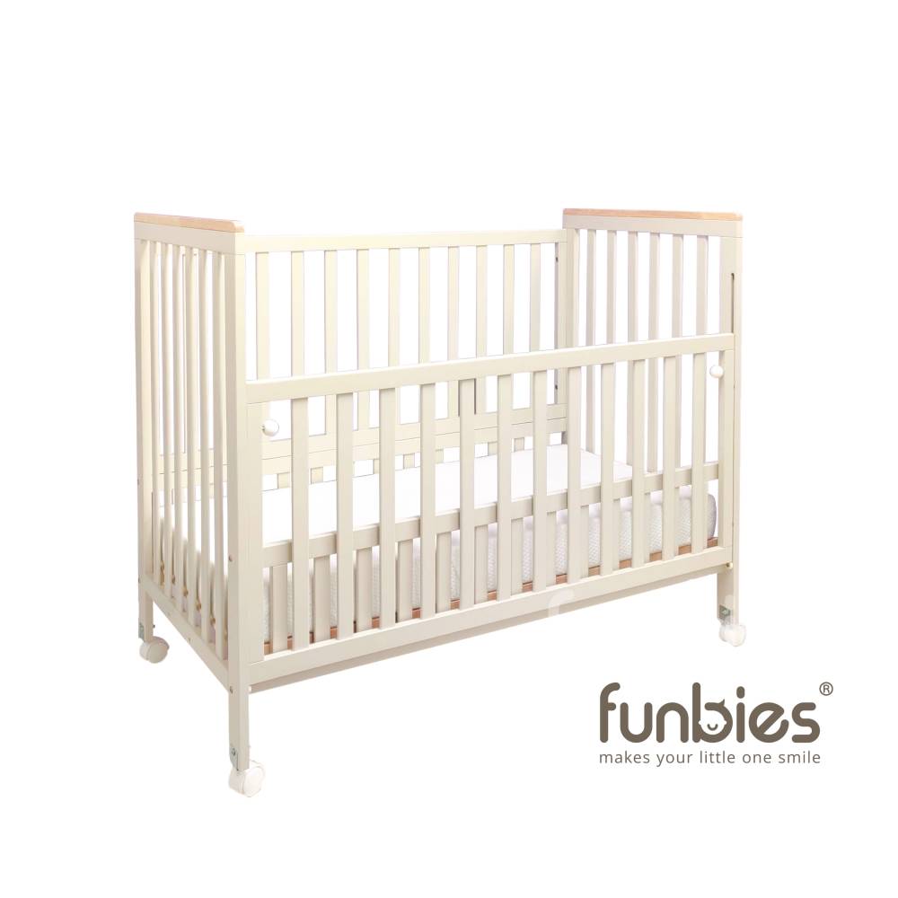 Funbies Haloo Baby Cot Set (Pipe Clay + Natural White)