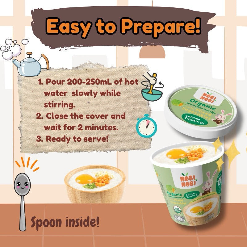 Nobi Nobi Organic Jasmine Rice Instant Porridge 35g 12m+