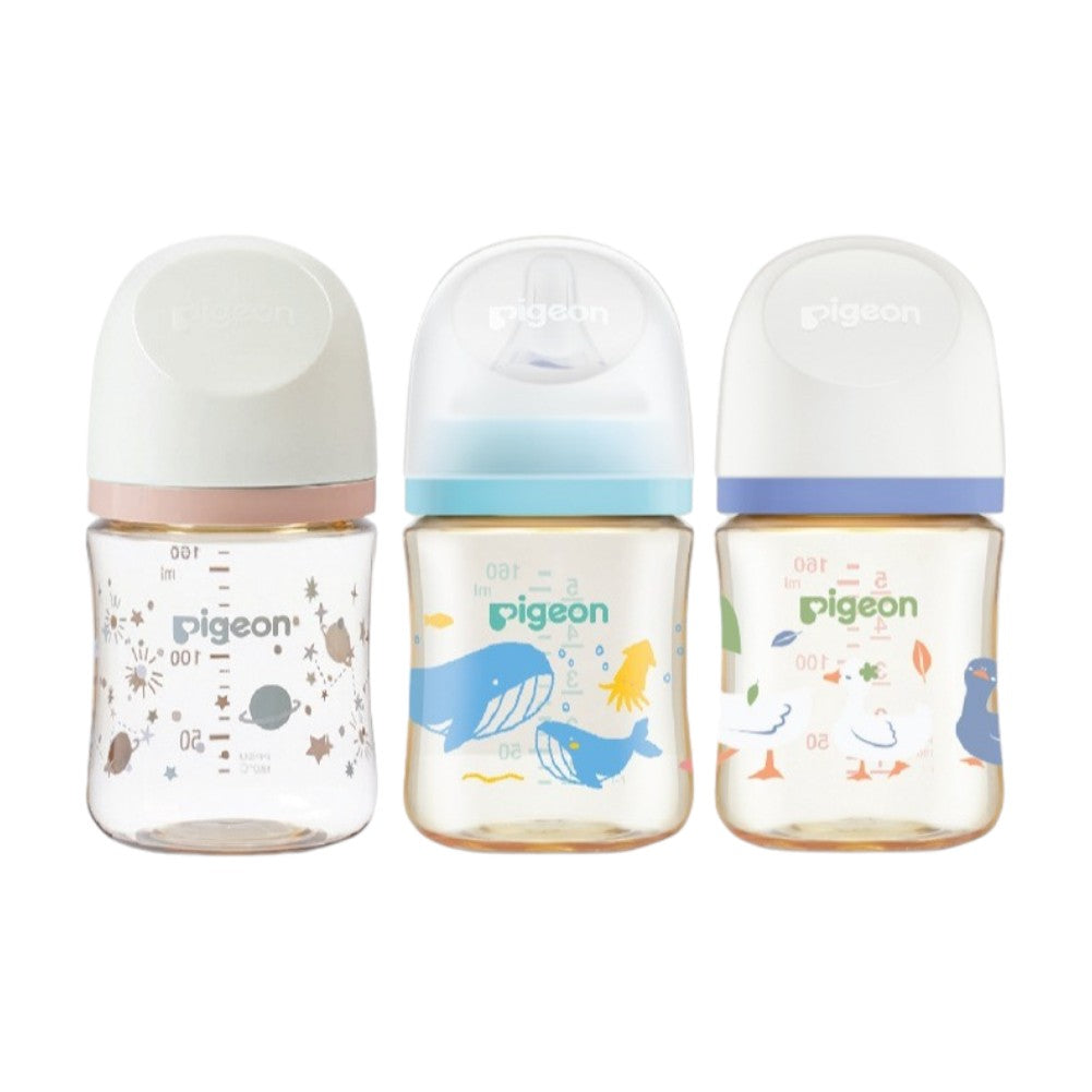 Pigeon Wide Neck PPSU Nursing Bottle and New SofTouch PPSU Baby Bottle 160ml