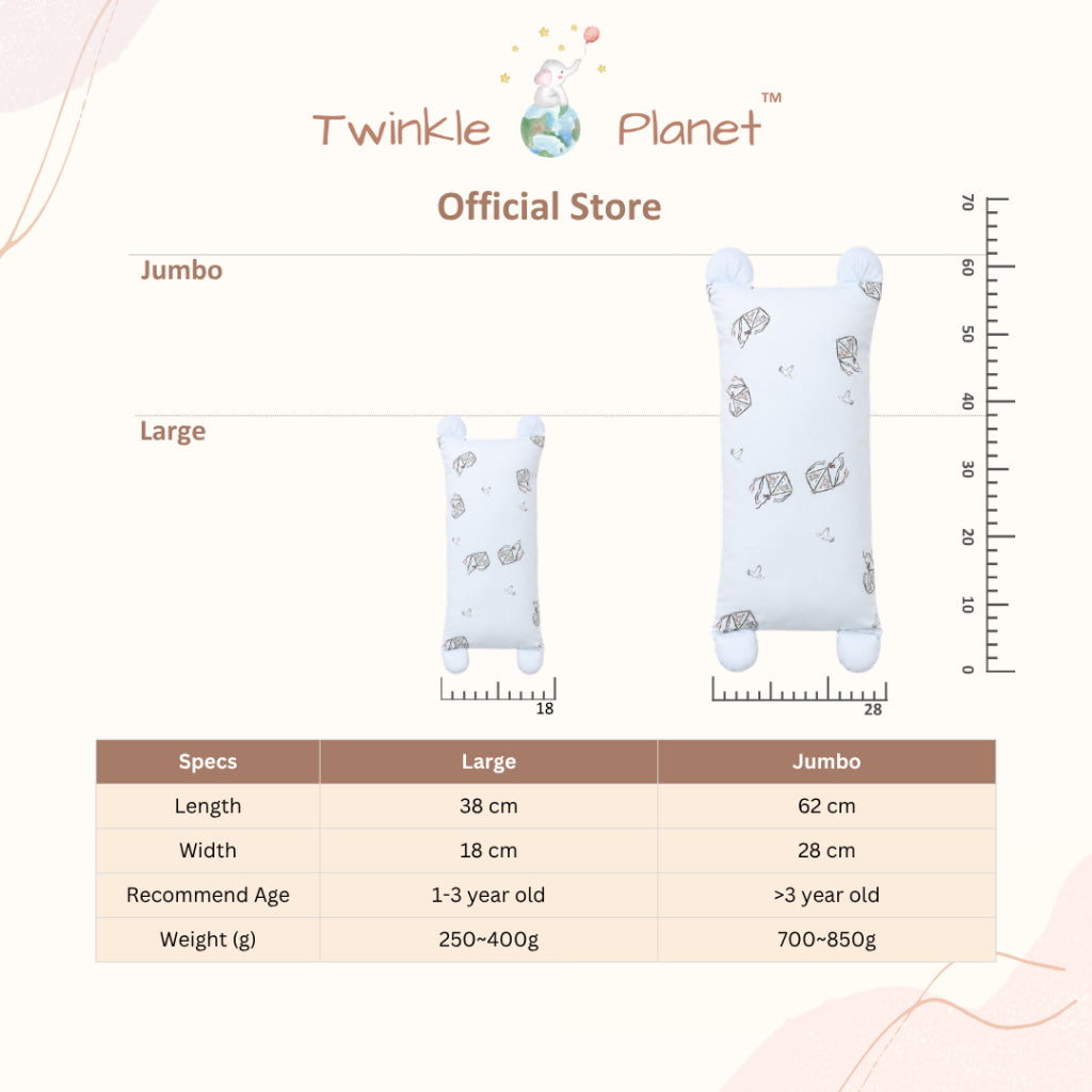 Twinkle Planet CuddleDream Baby Pillow Modal Fabric Cooling Breathable Bedtime Companion Large