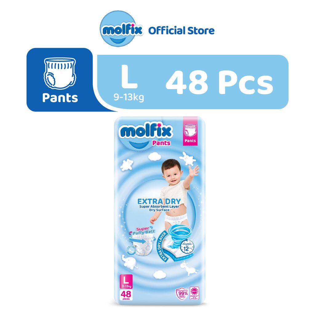 Molfix ππ±ππ«π ππ«π² Pants Jumbo Pack - S66 / M58 / L48 / XL42 / XXL36 / XXXL20 / XXXL22 (1 Pack)