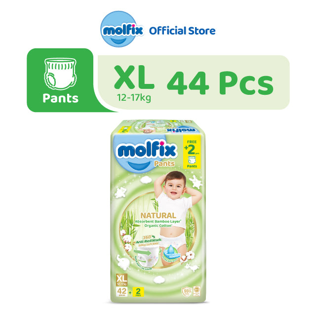 Molfix Natural Pants Jumbo Pack - M62 / L50 / XL44 / XXL38 / XXXL22 (1 Pack)