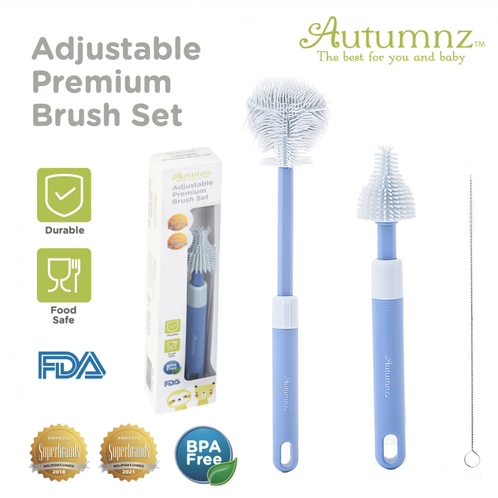 Autumnz Adjustable Premium Brush Set - Blue/Pink APB-01