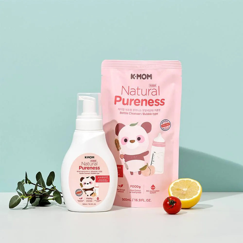 K-Mom Natural Pureness Feeding Bottle Cleanser/Bubble Type Refill (500ml)