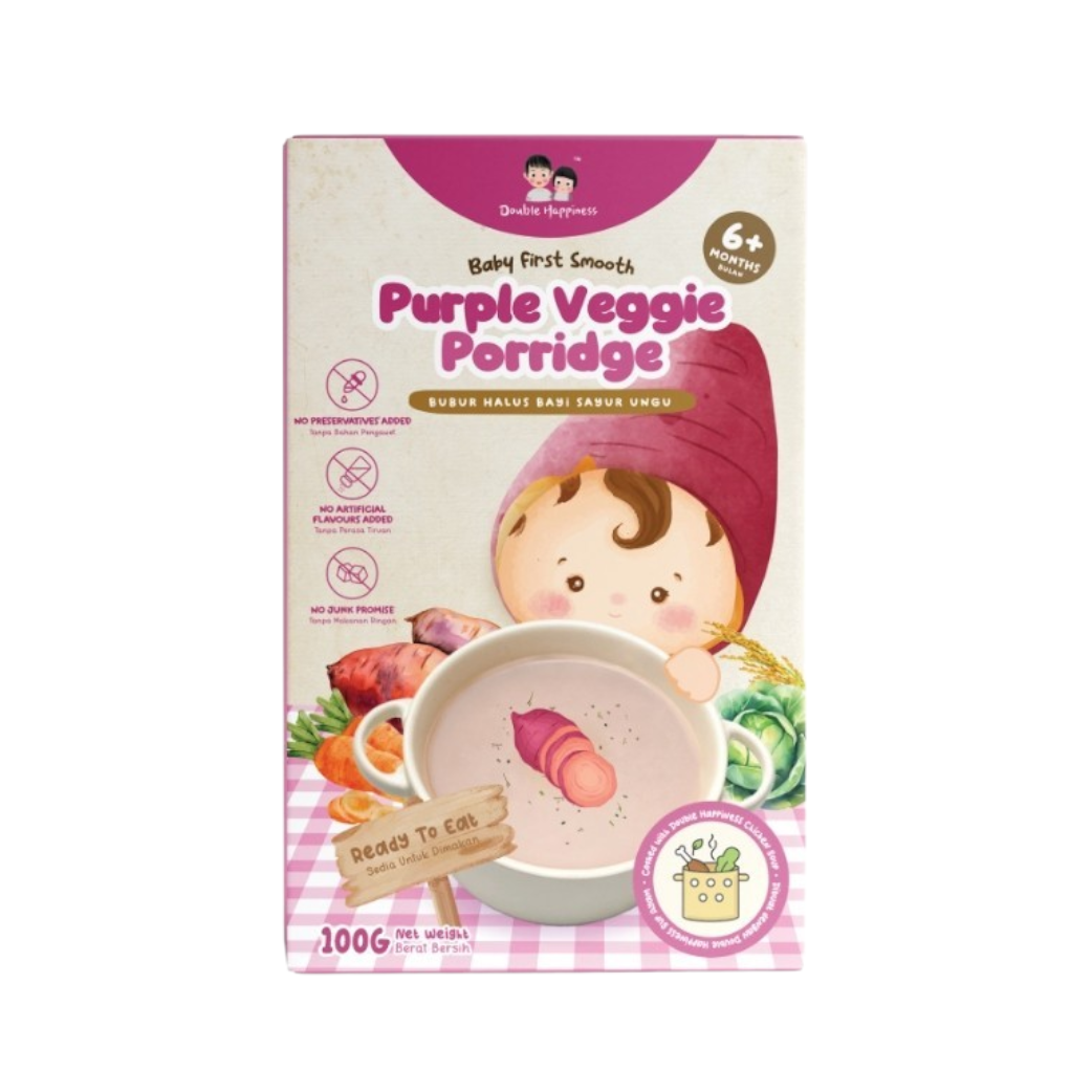 Double Happiness Veggie Porridge (100g) / Instant Porridge For Baby 6 months+