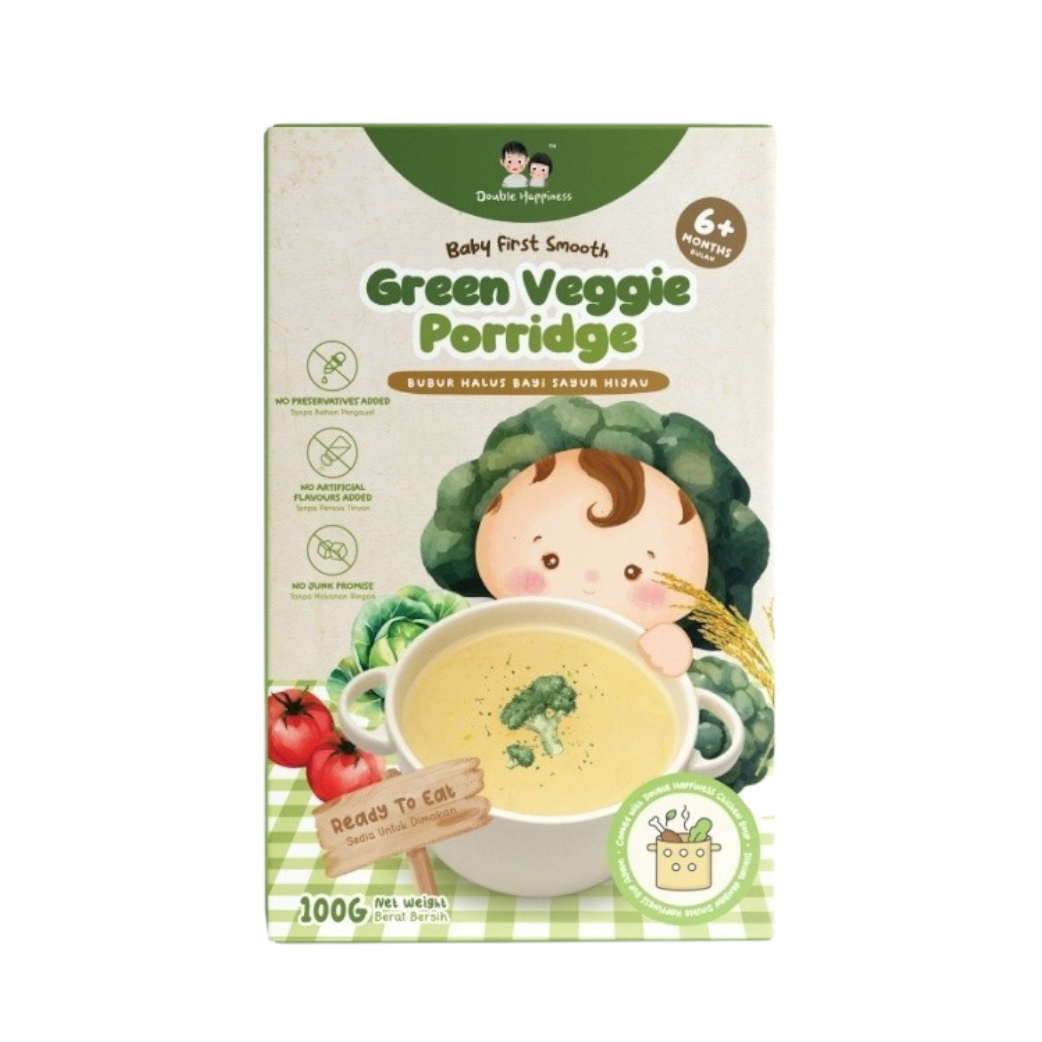Double Happiness Veggie Porridge (100g) / Instant Porridge For Baby 6 months+