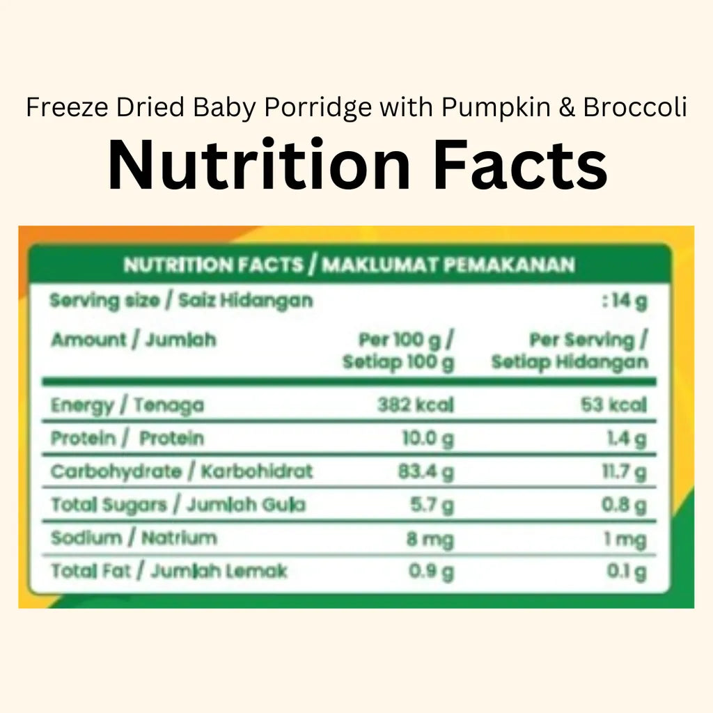Hanya Freeze Dried Baby Porridge (6m+) - 14g x 3packs