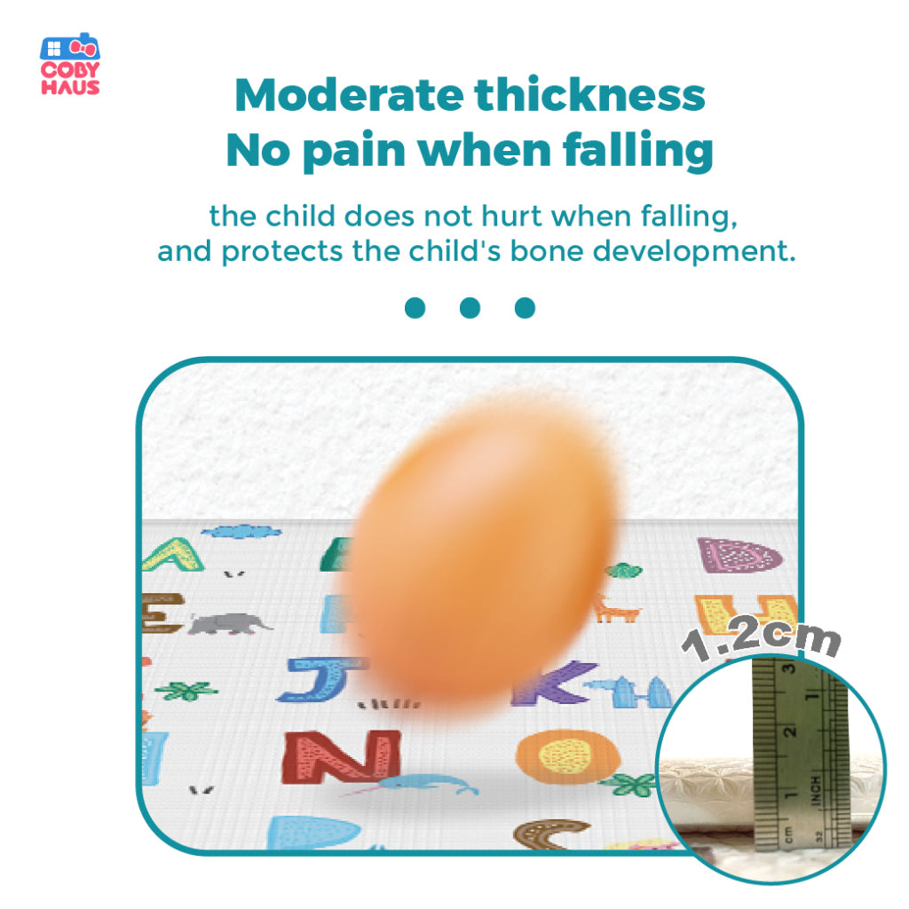 PVC Green Soft Mat Double Sided Baby Playmat (190cm*130cm*1.2cm)