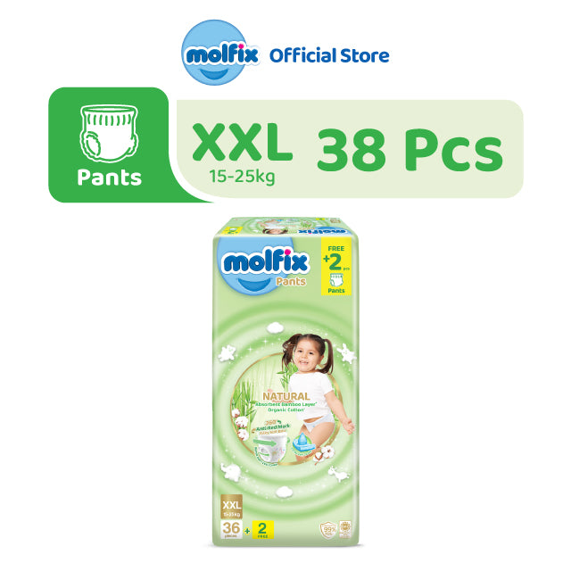 Molfix Natural Pants Jumbo Pack - M62 / L50 / XL44 / XXL38 / XXXL22 (1 Pack)
