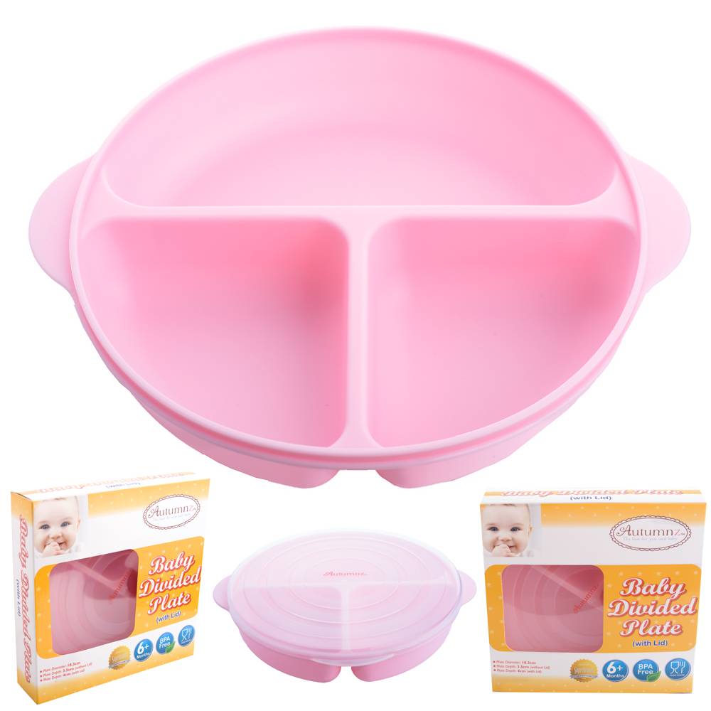Autumnz - Baby Divided Plate With Lid