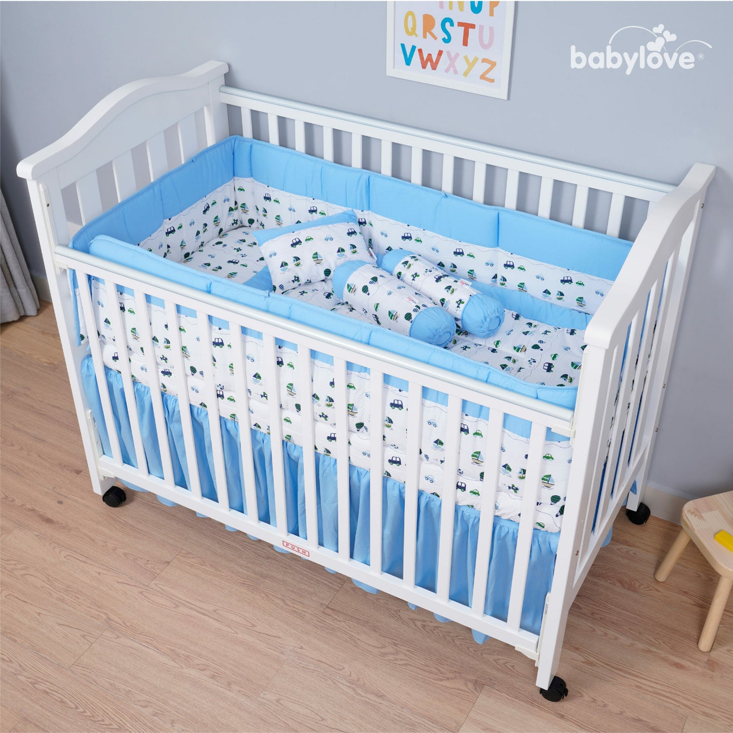 Tory 4 In 1 Convertible CotBed (including mattress, mosquito net, 6 in 1 bedding set)