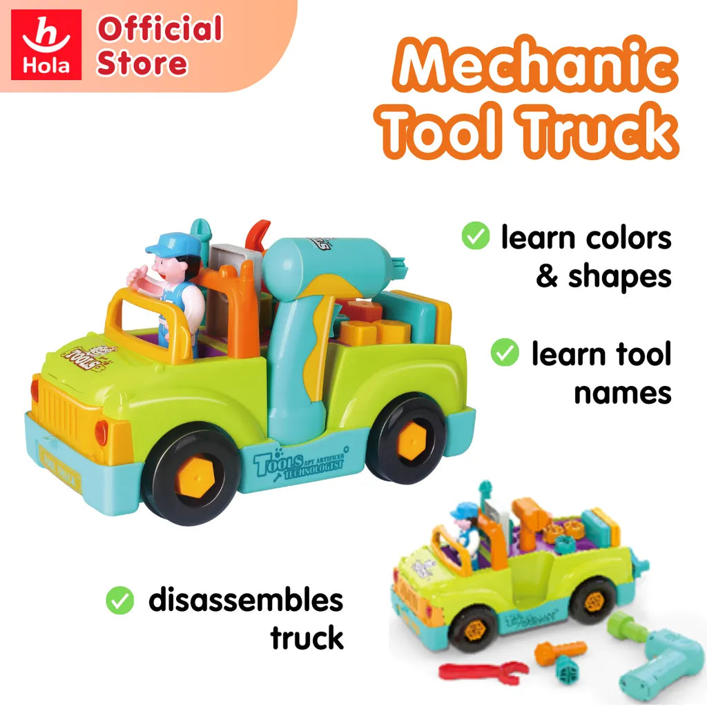 Hola Little Mechanic Tool Truck (with Removable Accessories)