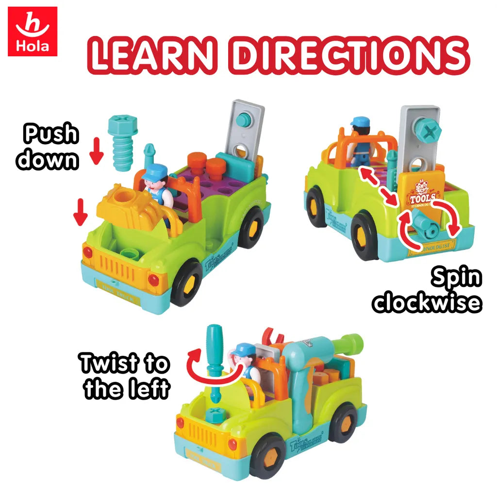Hola Little Mechanic Tool Truck (with Removable Accessories)