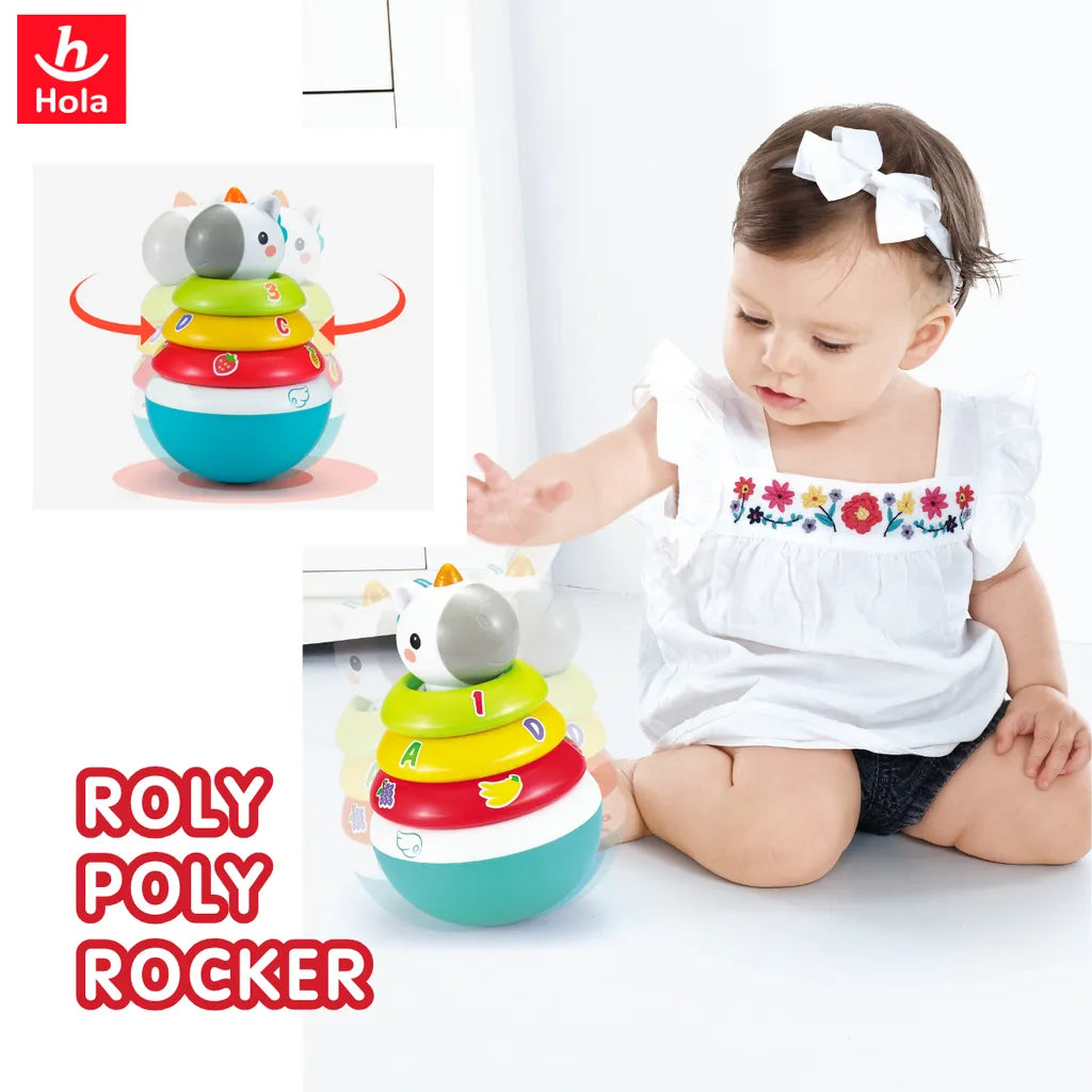 Hola Roly-Poly Unicorn (Roly-Poly Toy with Removable Rings)