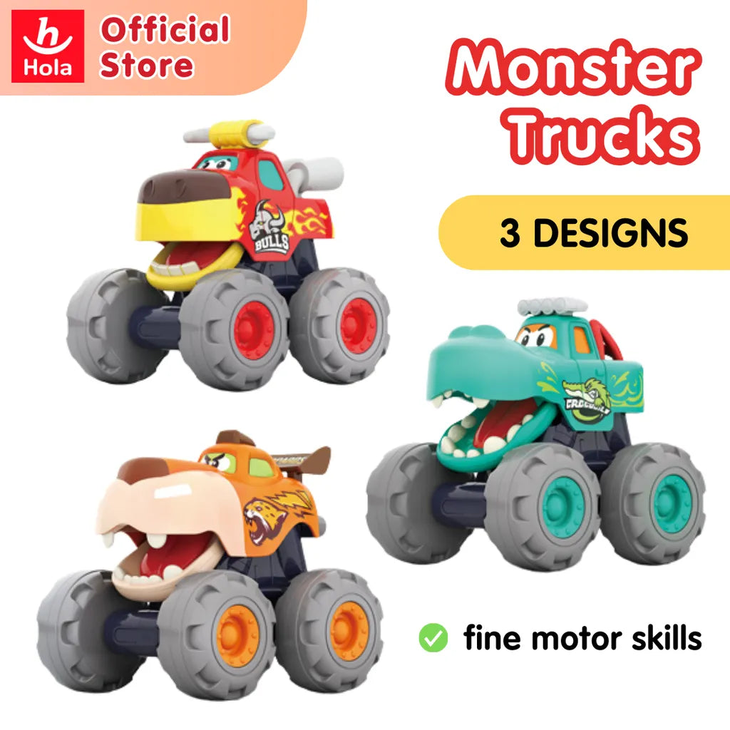 Hola Monster Trucks (with Friction Power/Pull Back/Free Wheel function)