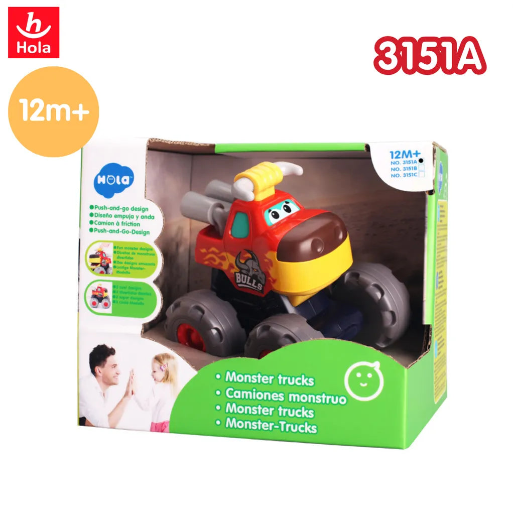 Hola Monster Trucks (with Friction Power/Pull Back/Free Wheel function)