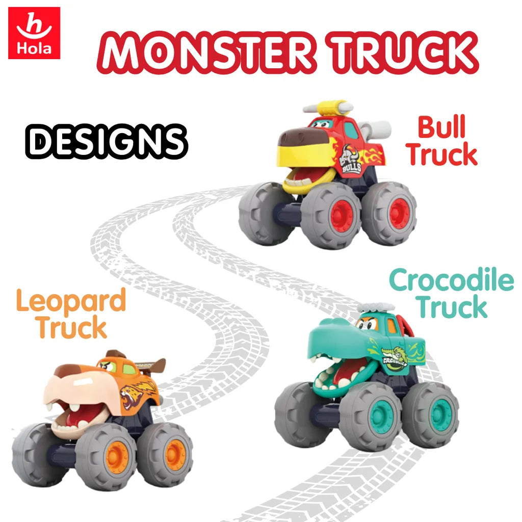 Hola Monster Trucks (with Friction Power/Pull Back/Free Wheel function)