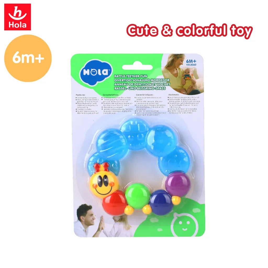 Hola Rattle Teether Fun (2-in-1 Rattle & Water-Filled Teether)