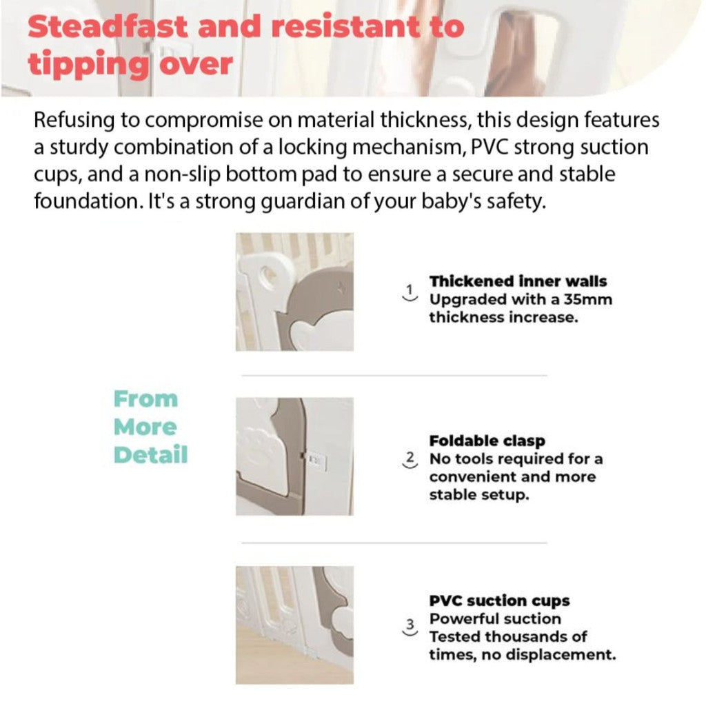 Lolly Gummy Fence (10 Panel) - Bear