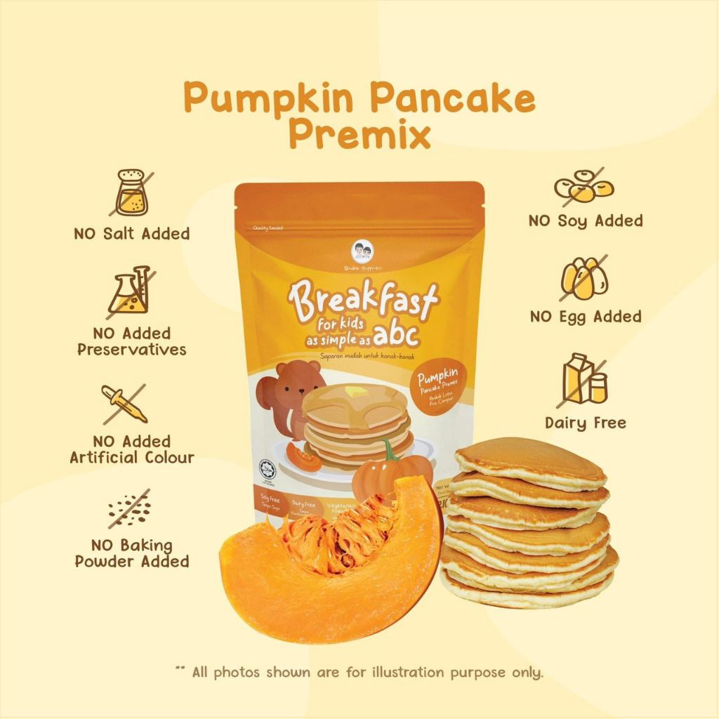 Double Happiness Baby Veggie Pancake Premix Food Baby Waffle Premix 210g