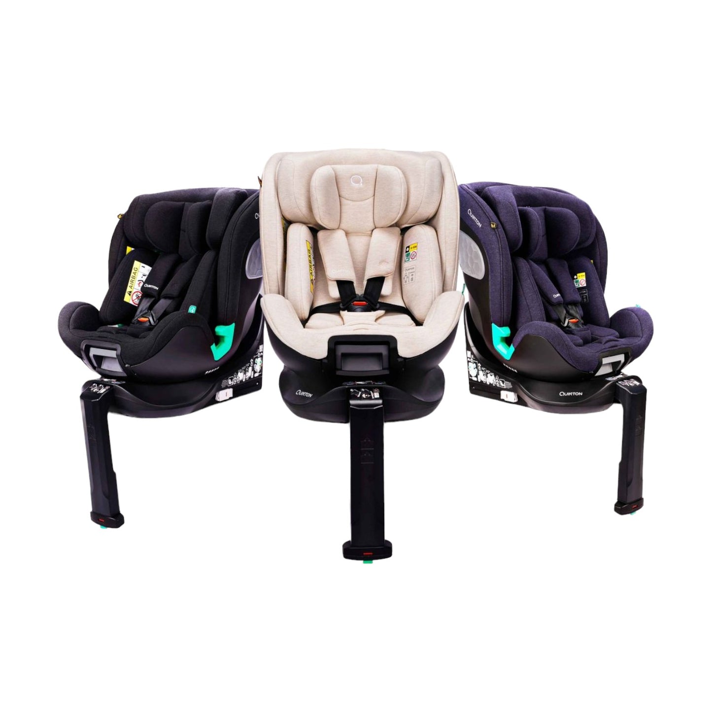 Quinton Coxy 360 Car Seat Cream White/Black/Navy Blue