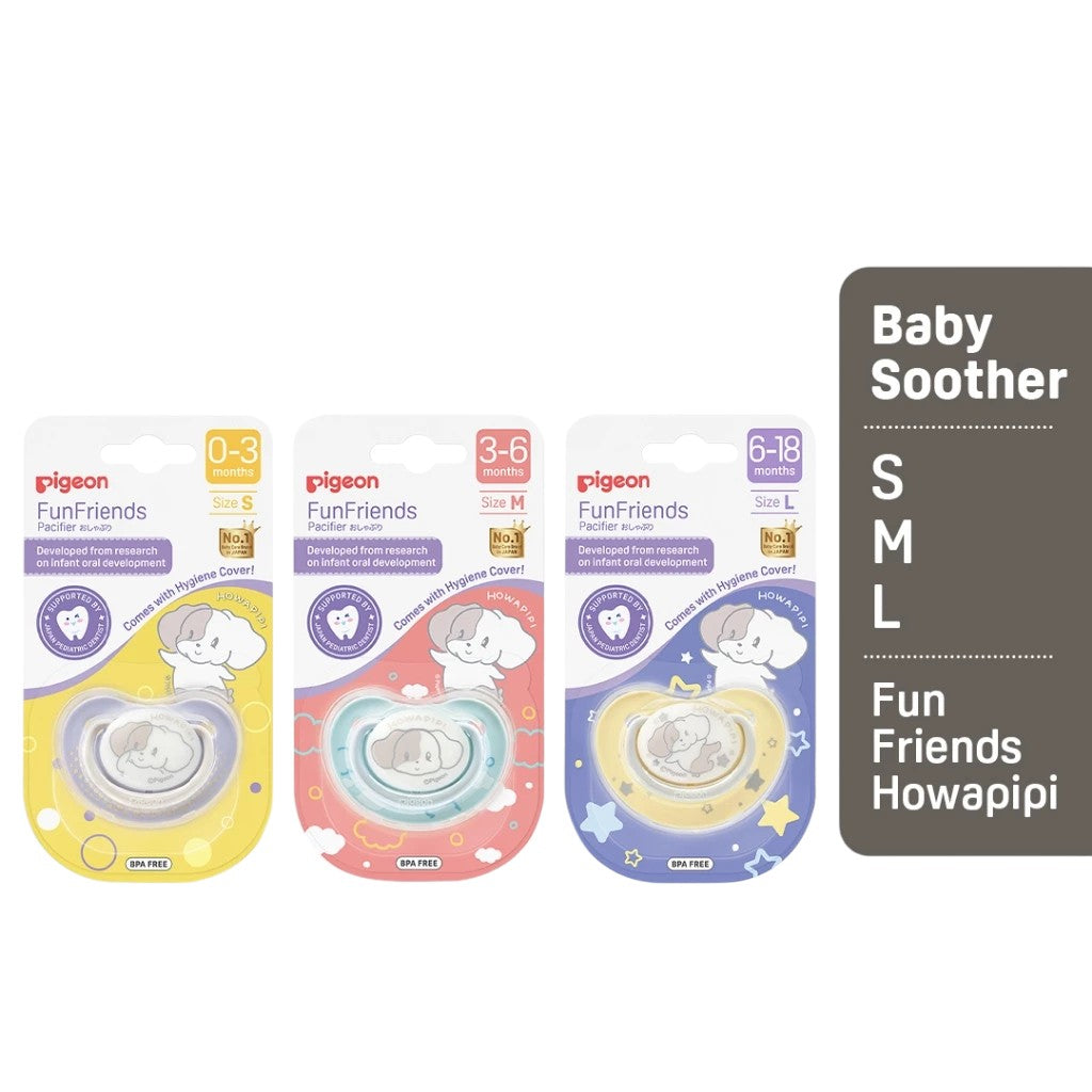 PIGEON FunFriends Howapipi Pacifiers - Size S/M/L
