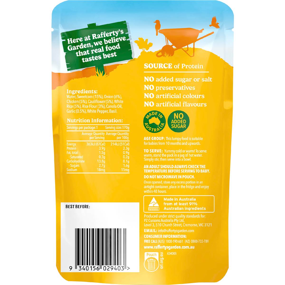 Rafferty Garden Chicken & Sweetcorn Risotto