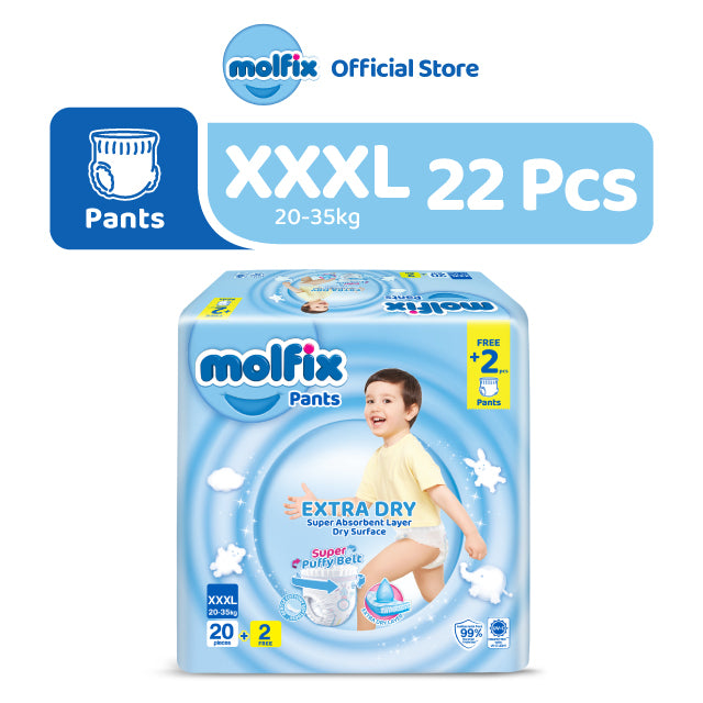 Molfix ππ±ππ«π ππ«π² Pants Jumbo Pack - S66 / M58 / L48 / XL42 / XXL36 / XXXL20 / XXXL22 (1 Pack)