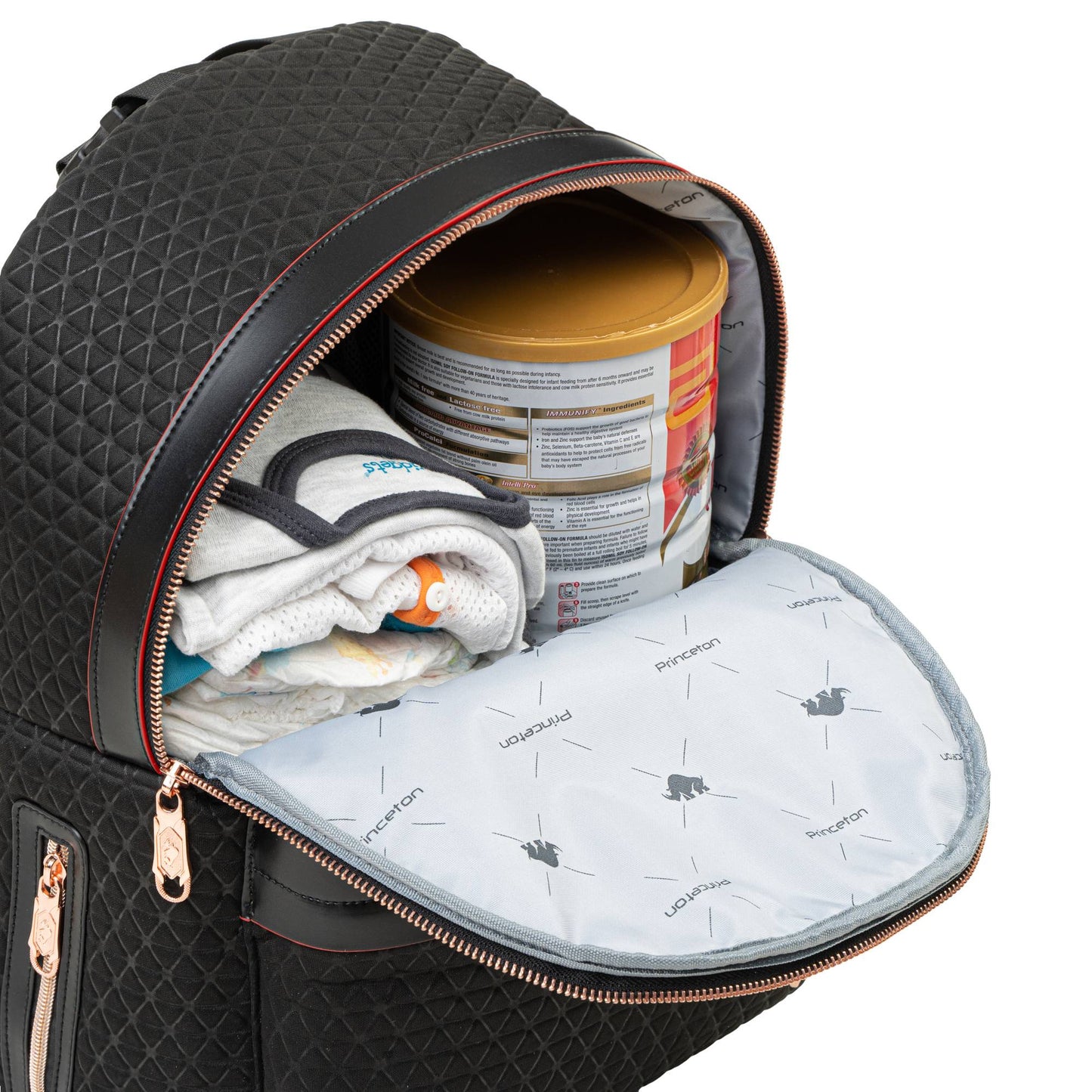 Princeton Goldiva Waterproof Lightweight Baby Mommy Diaper Backpack with Lifetime Warranty