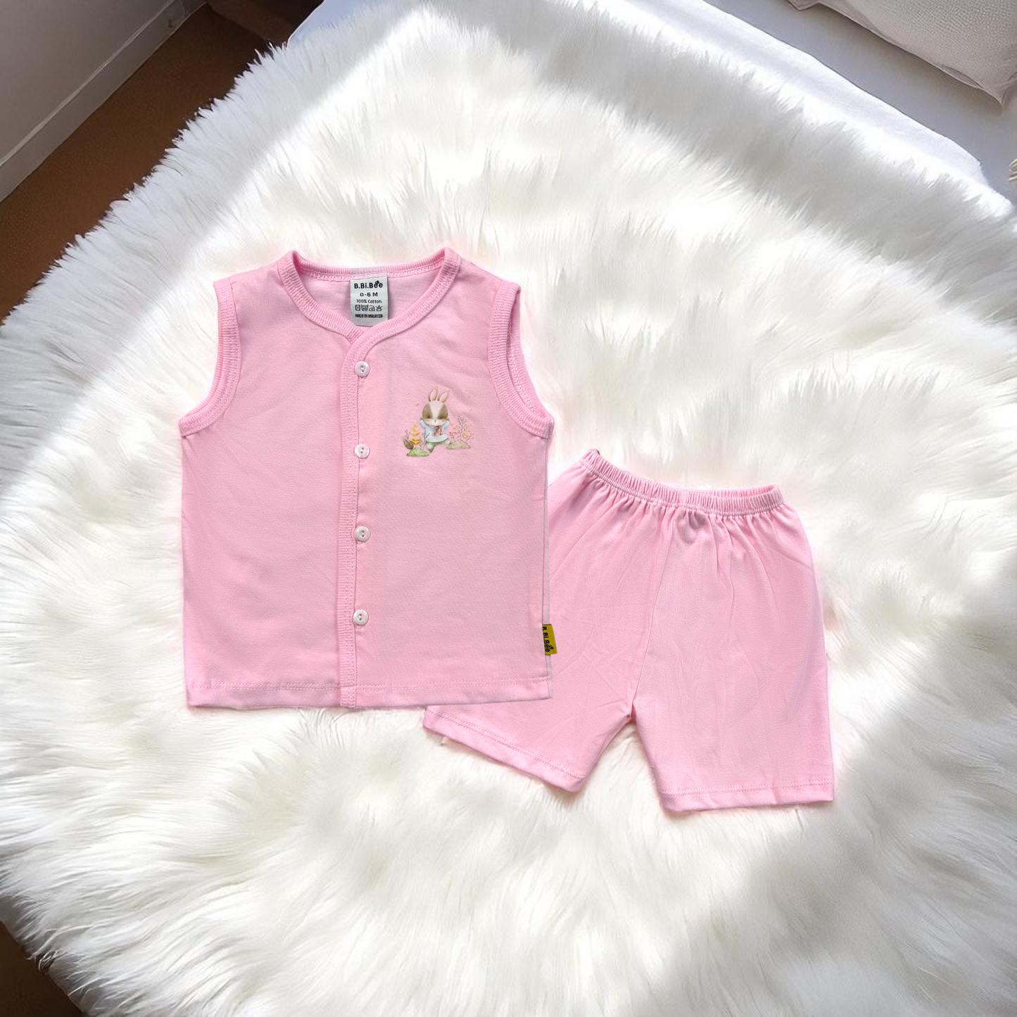 Newborn Baby Girl 100% Cotton Suit Set 0-6,6-12,12-18 months Pink