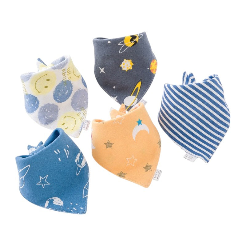 Baby 100% Cotton Drooling Bib (Pick Randomly) Buy 3 Free 1