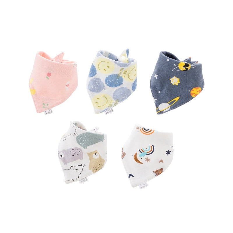 Baby 100% Cotton Drooling Bib (Pick Randomly) Buy 3 Free 1