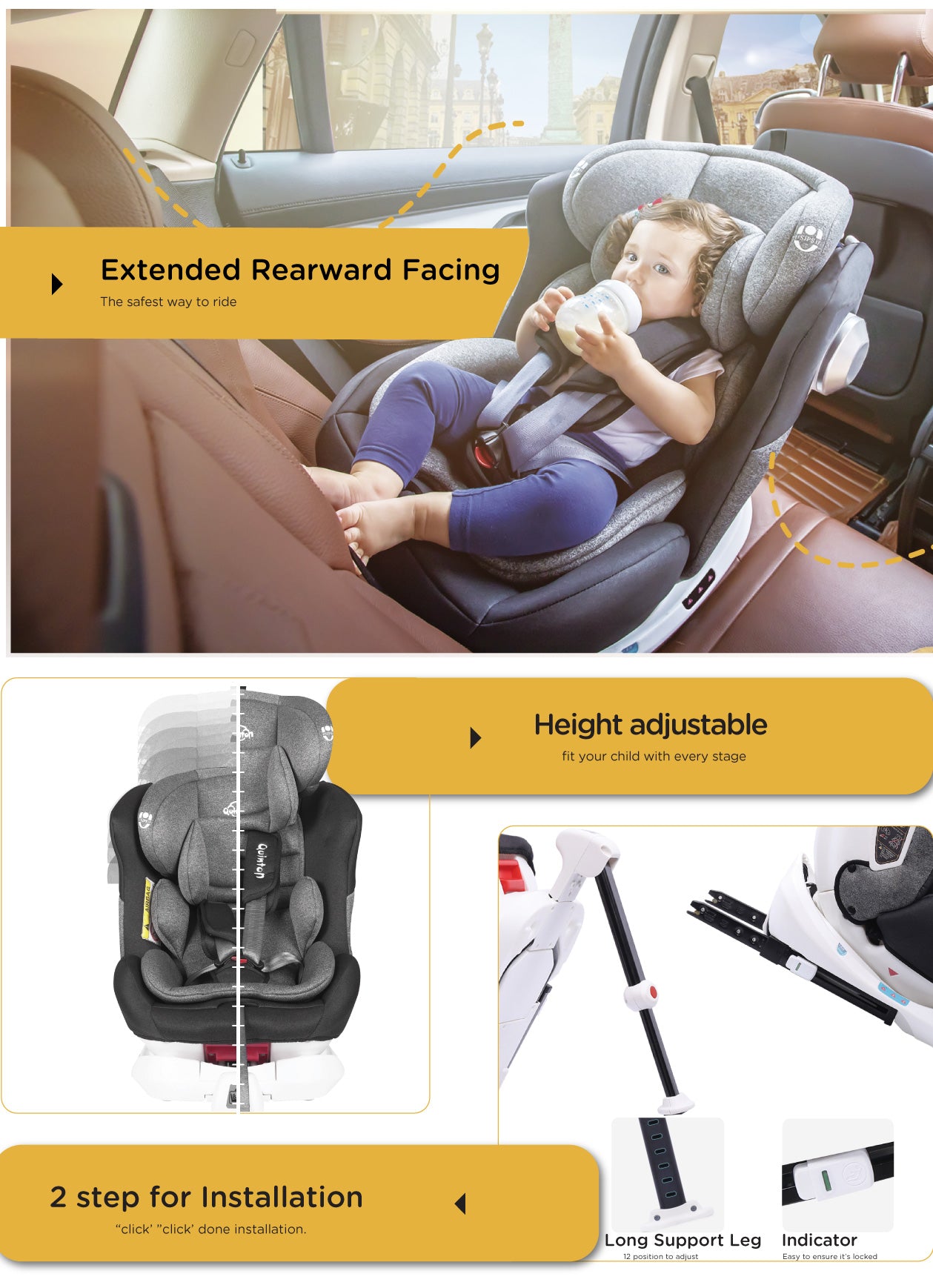 Quinton - One Spin+ 360° Safety Car Seat