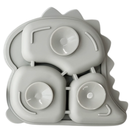 Silicone Divided Baby Feeding Plate with Suction Base