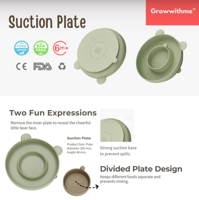 Growwithme™ Silicone Suction Plate