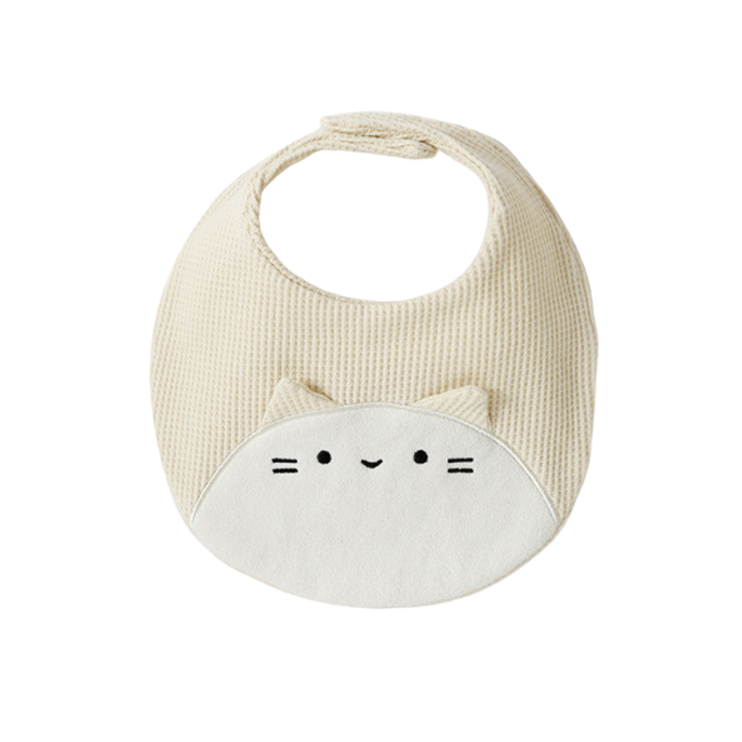 Baby Embroidery Bear 100% Cotton Drooling Bib