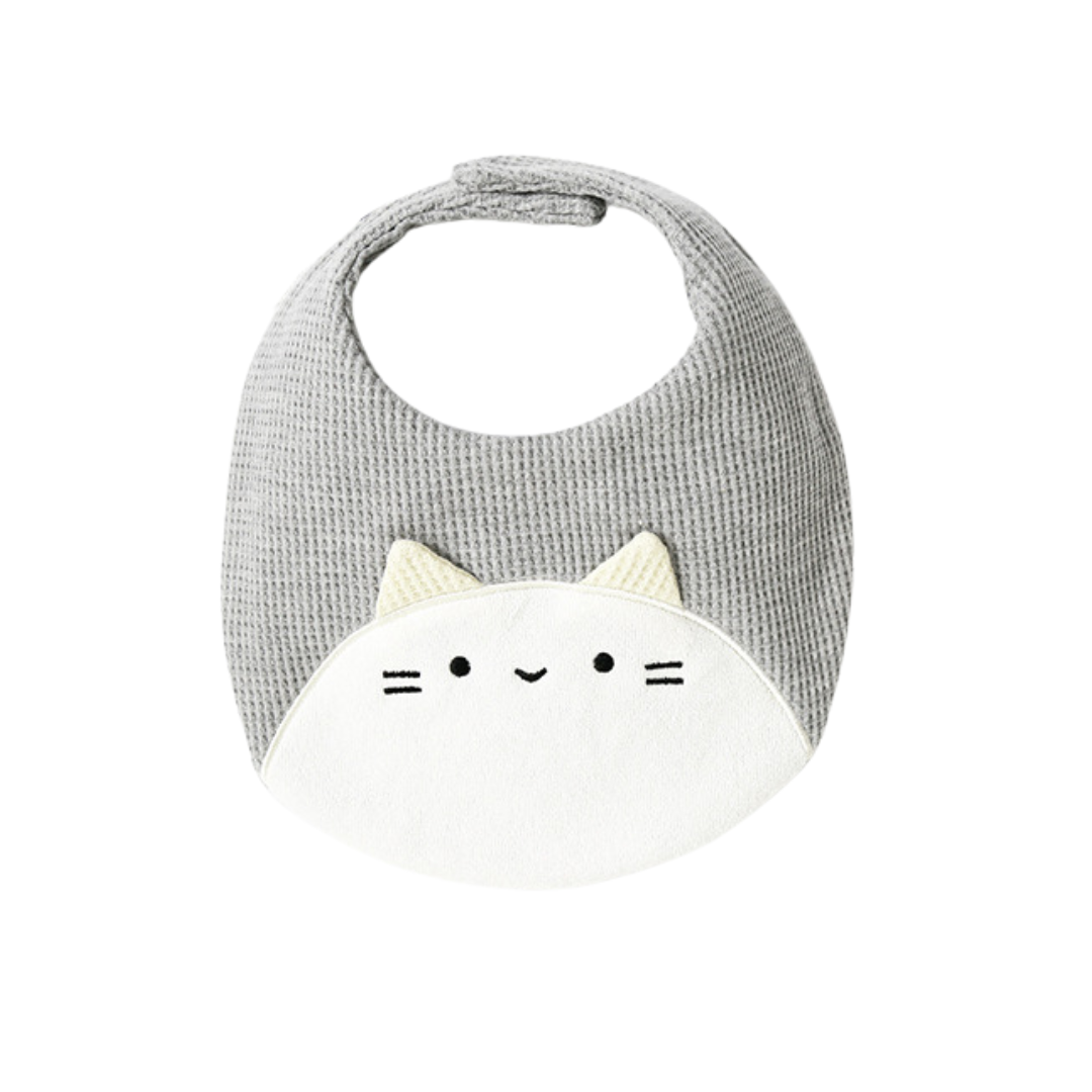 Baby Embroidery Bear 100% Cotton Drooling Bib