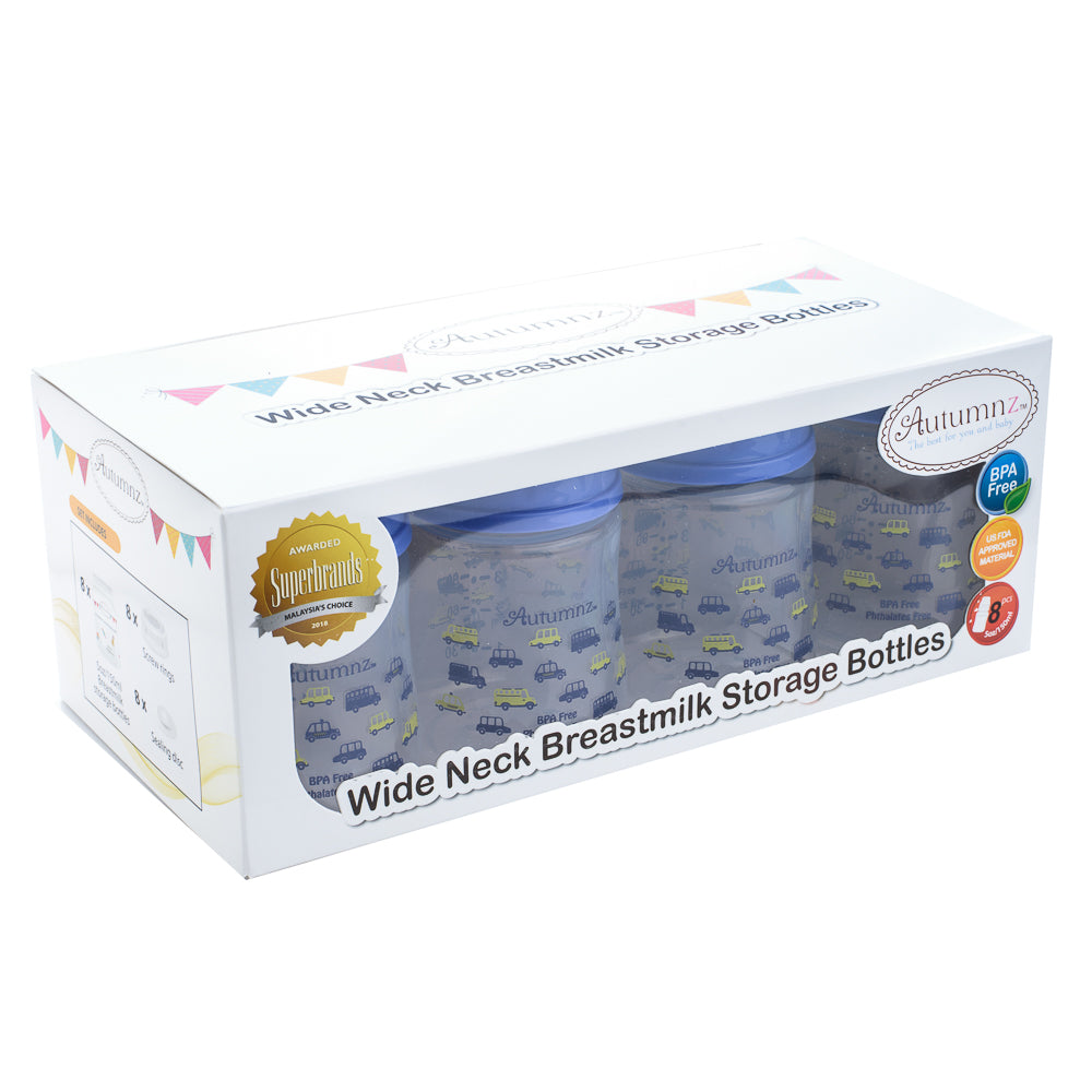 Autumnz-Wide Neck Breastmilk Storage Bottles *5oz* (8 btls)