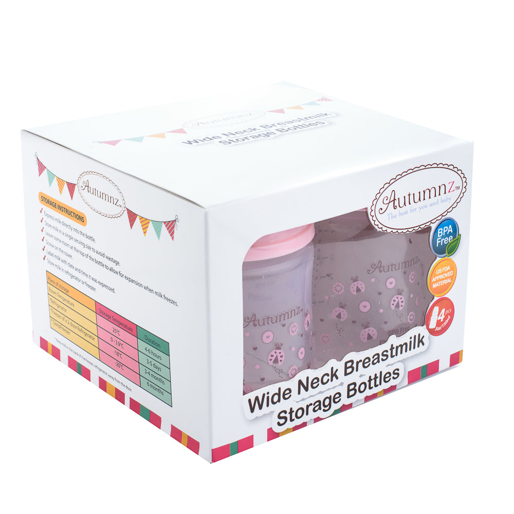 Autumnz-Wide Neck Breastmilk Storage Bottles *5oz* (4 btls)