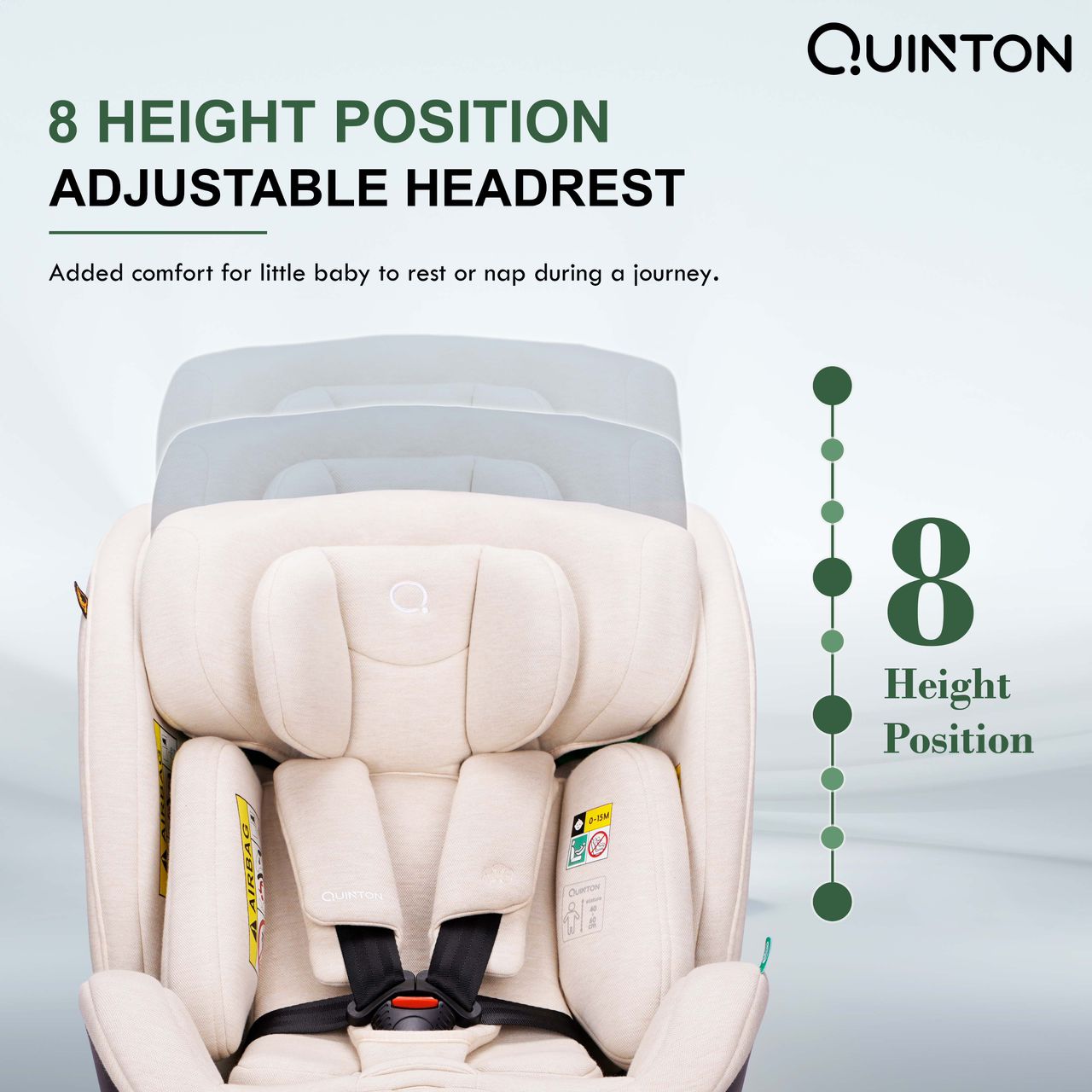Quinton Coxy 360 Car Seat Cream White/Black/Navy Blue
