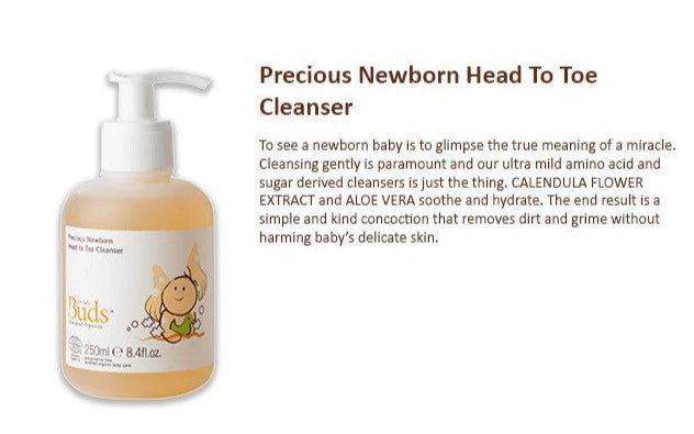 Buds Organics Precious Newborn Head to Toe Cleanser 250ml
