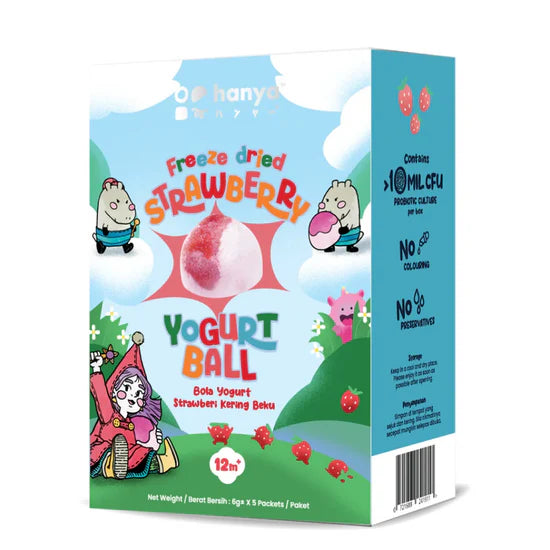 Hanya Freeze-Dried Yogurt Ball (12m+) (6g x 5s) Strawberry/Mango/Blueberry