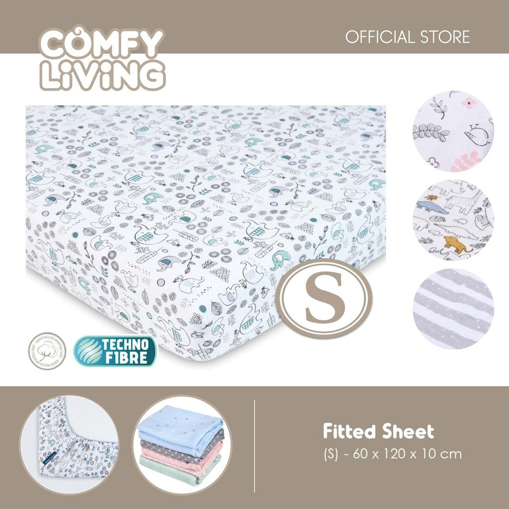 Comfy Living Fitted Sheet Mattress Cover (60 x 120 x 10cm)
